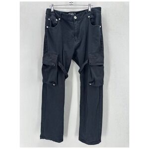 Vuja De Bondage Cargo Pants 2.0 Mens Size XL Black Japanese Streetwear Goth Punk